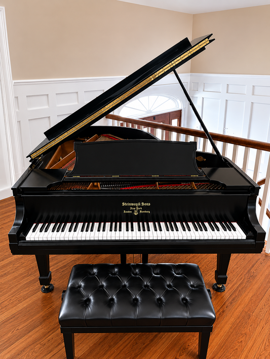 Steinway Model L | Limited "Heirloom" Edition Sold at Steinway NYC Showroom in 2017 | Ebony