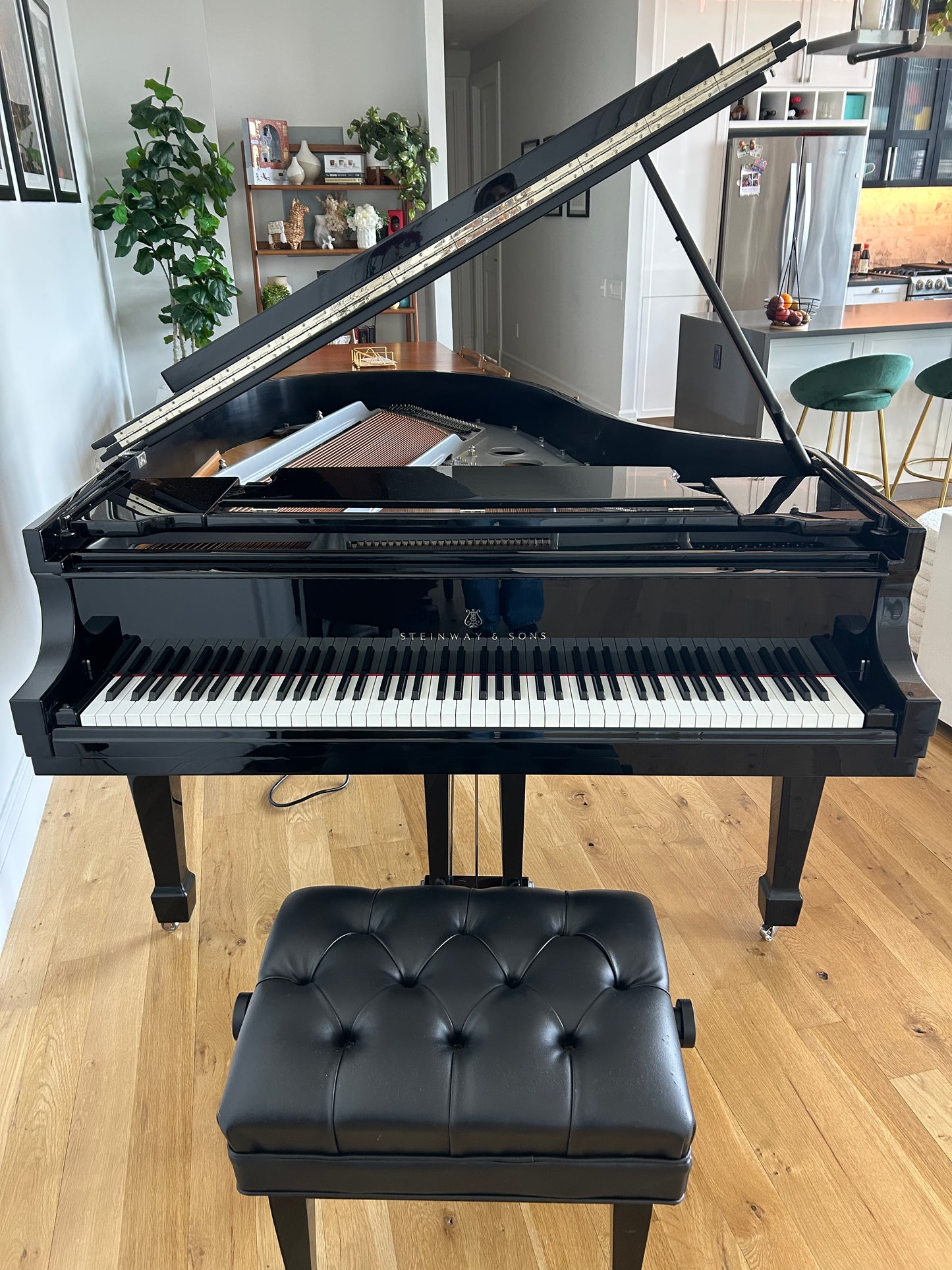 2017 Steinway Model O | High Gloss Ebony | Sterling Silver Edition | IPad Player System Similar to Spirio