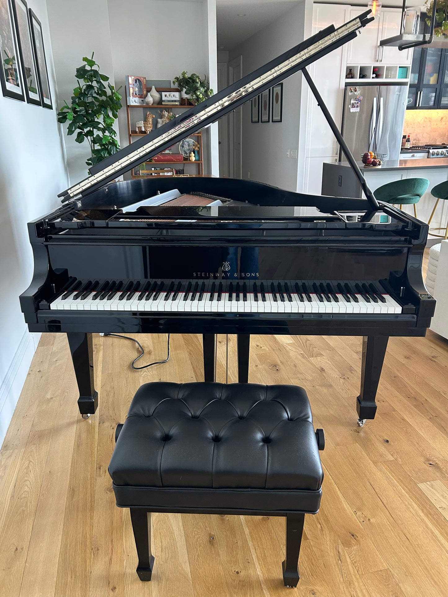 2017 Steinway Model O | High Gloss Ebony | Sterling Silver Edition | IPad Player System Similar to Spirio