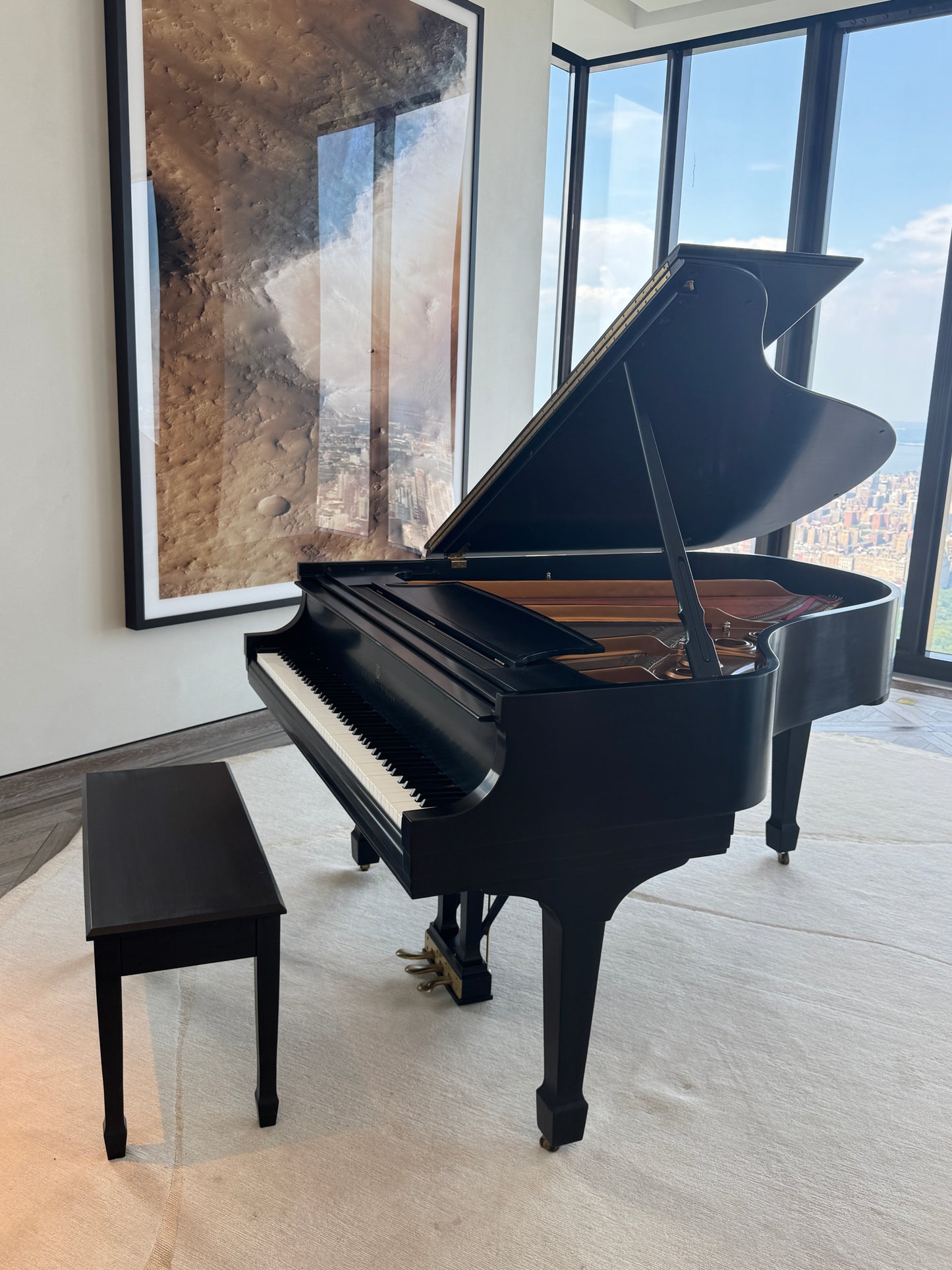 2002 Steinway Model L | Ebony