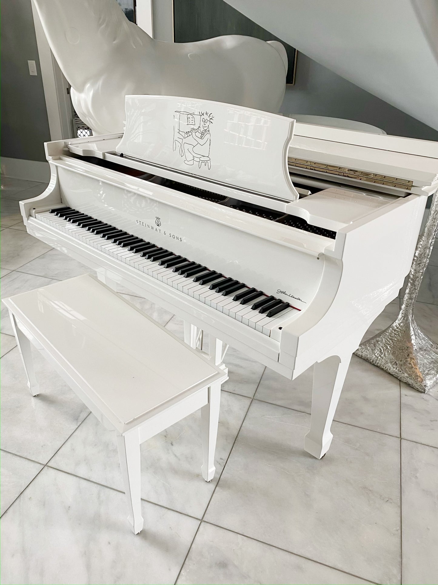 2015 John Lennon Extremely Limited Edition Steinway Model O | Sterling Silver