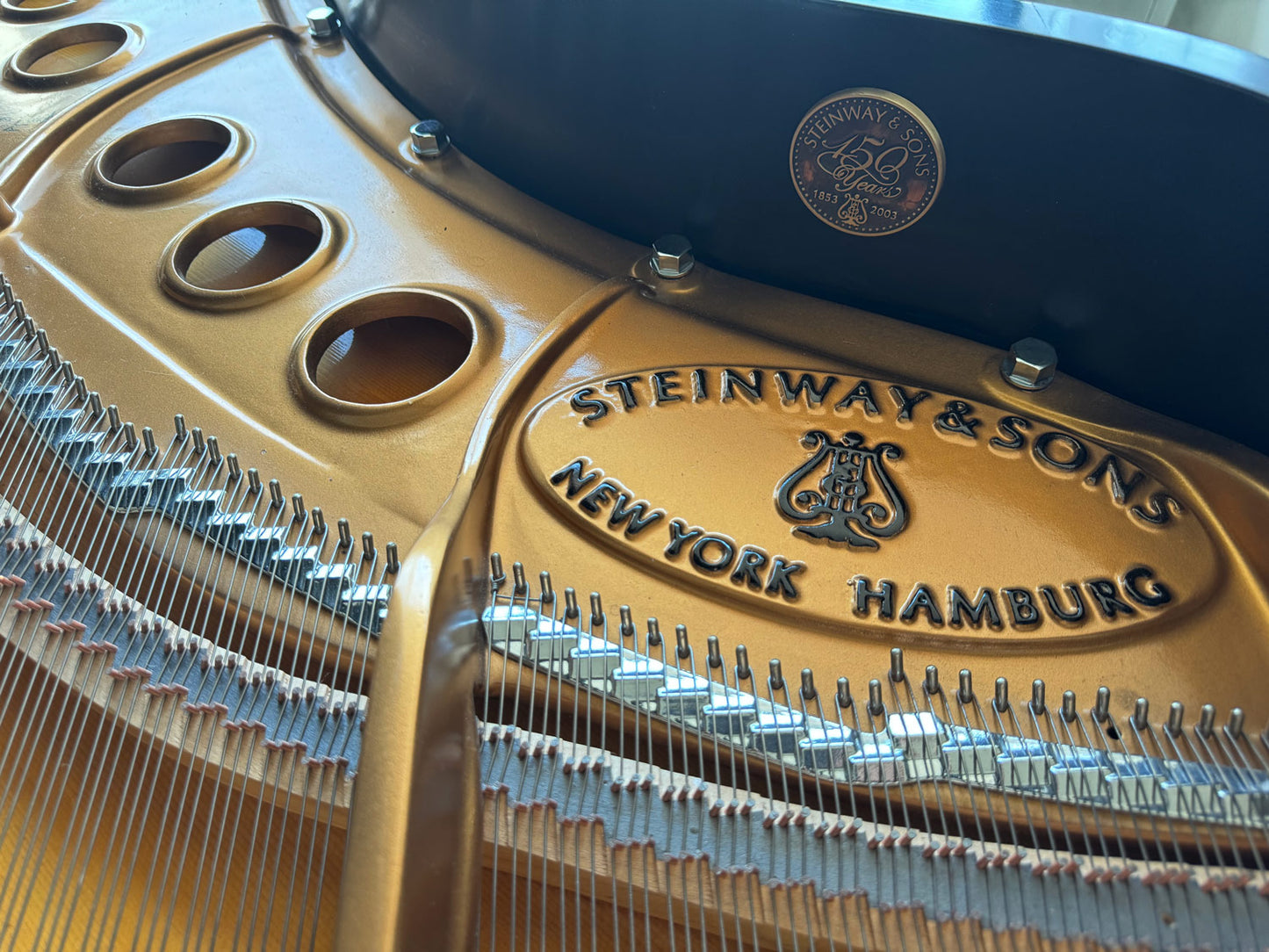 2005 Steinway Model M | 150th Anniversary with Steinway Signature | Ebony