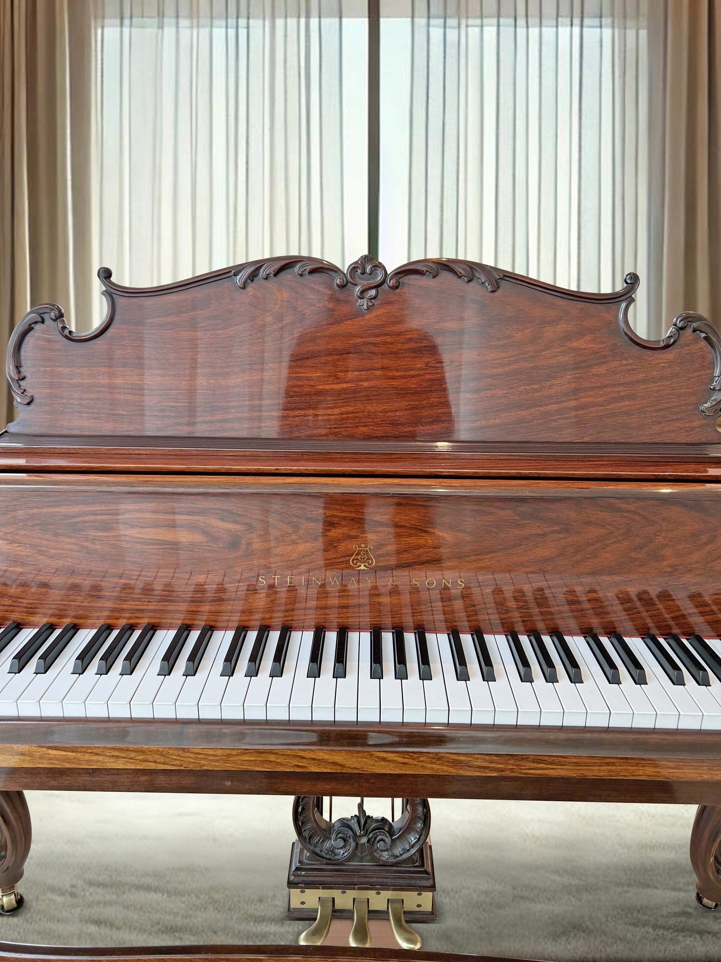 2003 Steinway Model M Louis XV Piano | Sketch 501A | East Indian Rosewood | Crown Jewel Collection