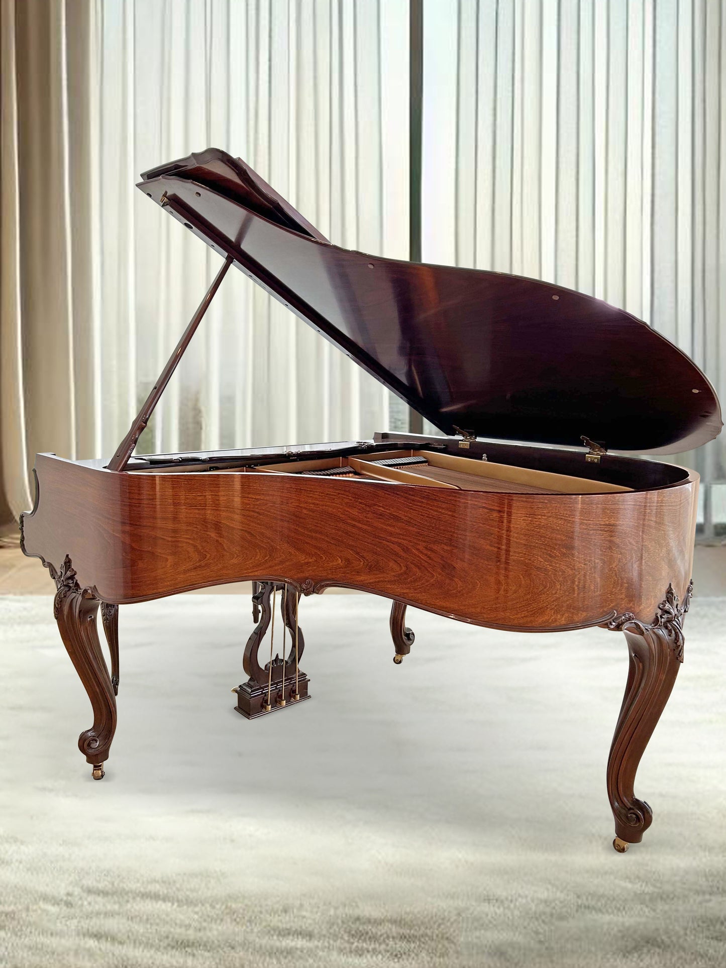 2003 Steinway Model M Louis XV Piano | Sketch 501A | East Indian Rosewood | Crown Jewel Collection