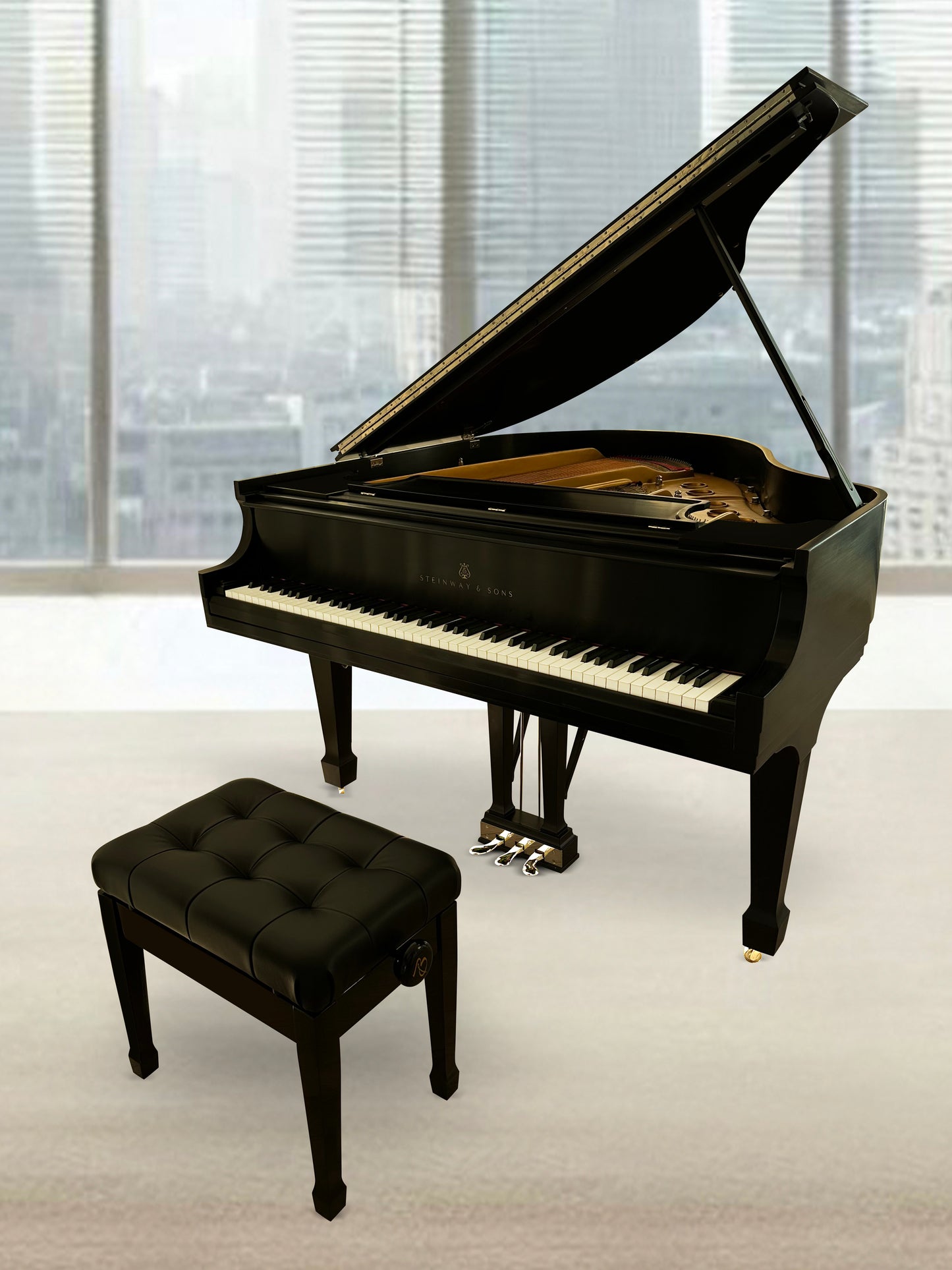 2007 Steinway Model S | Ebony | IPad Player System Similar to Spirio