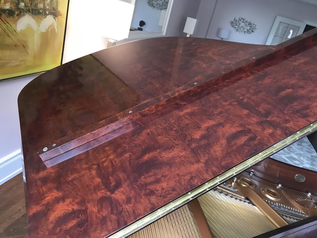 2003 Steinway Model L Grand Piano |  Kewazinga Bubinga Crown Jewel