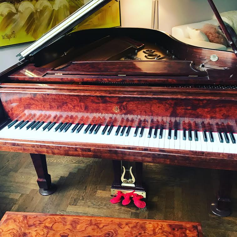2003 Steinway Model L Grand Piano |  Kewazinga Bubinga Crown Jewel