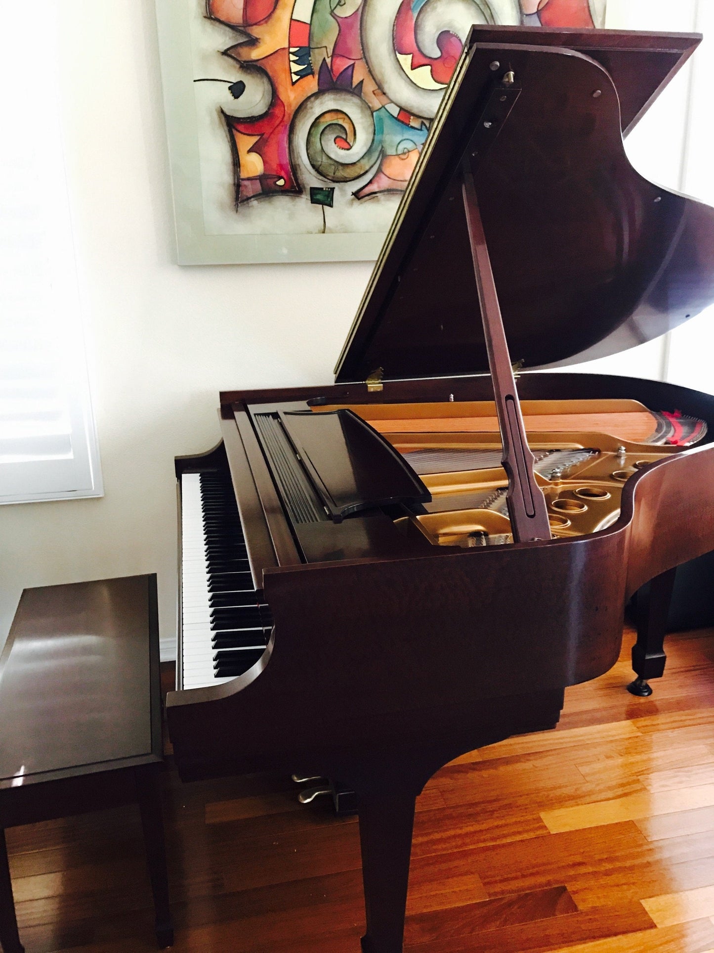 Steinway Model S Piano Crown Jewel African Pommele (Irvine, CA)