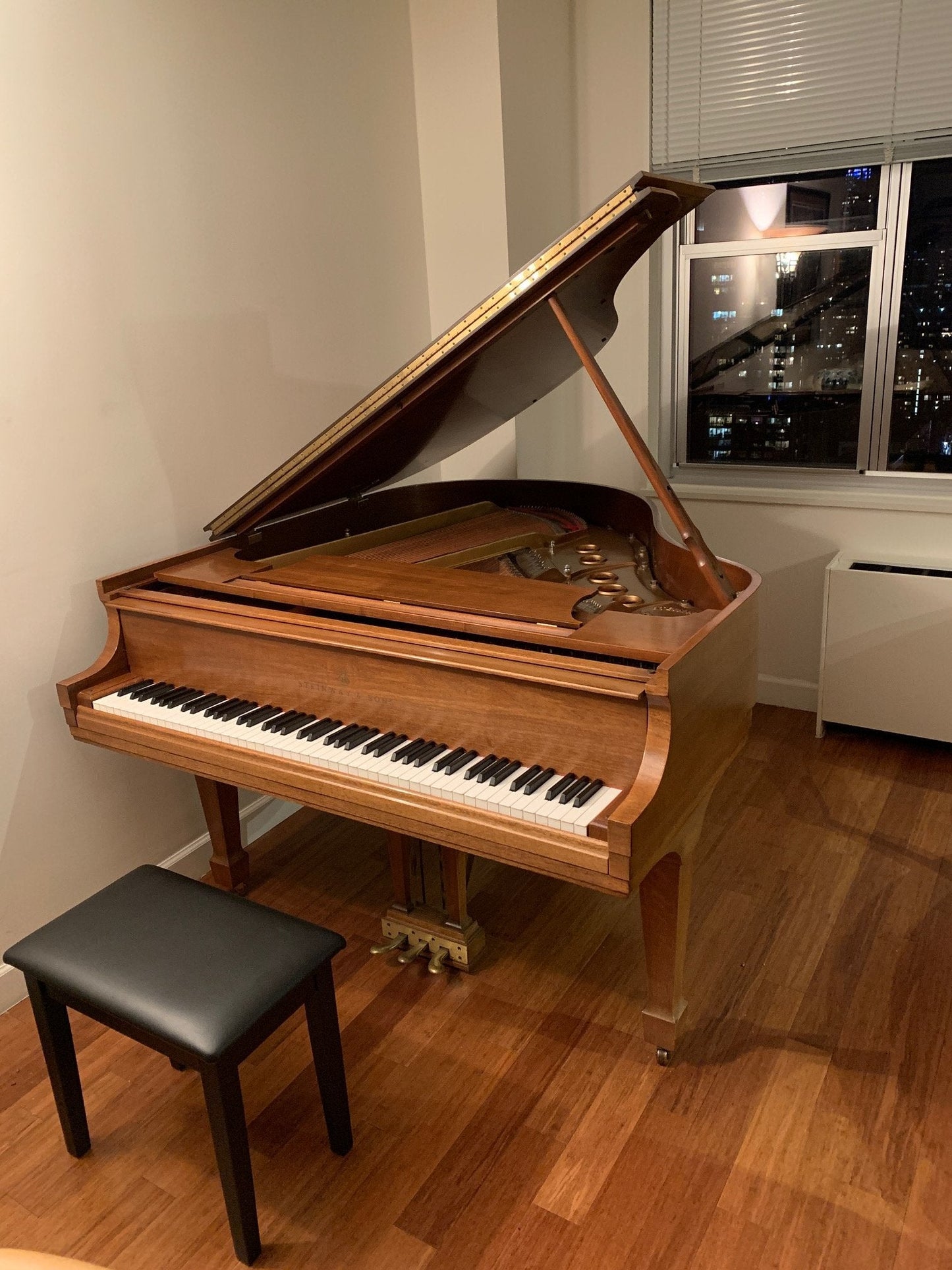 1988 Model S Steinway | NY | Light Tan Wood Grain Finish