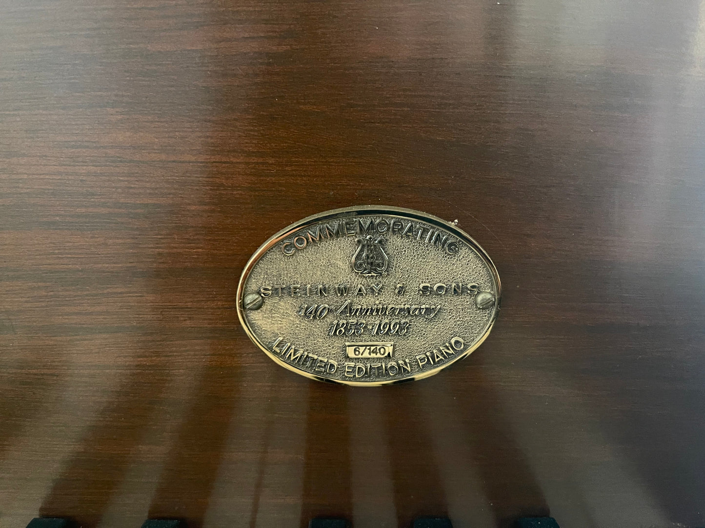 140th Anniversary Special Edition Hepplewhite Steinway Model M Purchased New 1994 | Mahogany