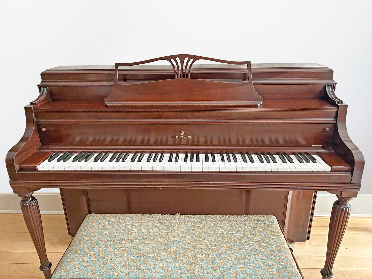 Steinway Hepplewhite Upright Piano | Mahogany