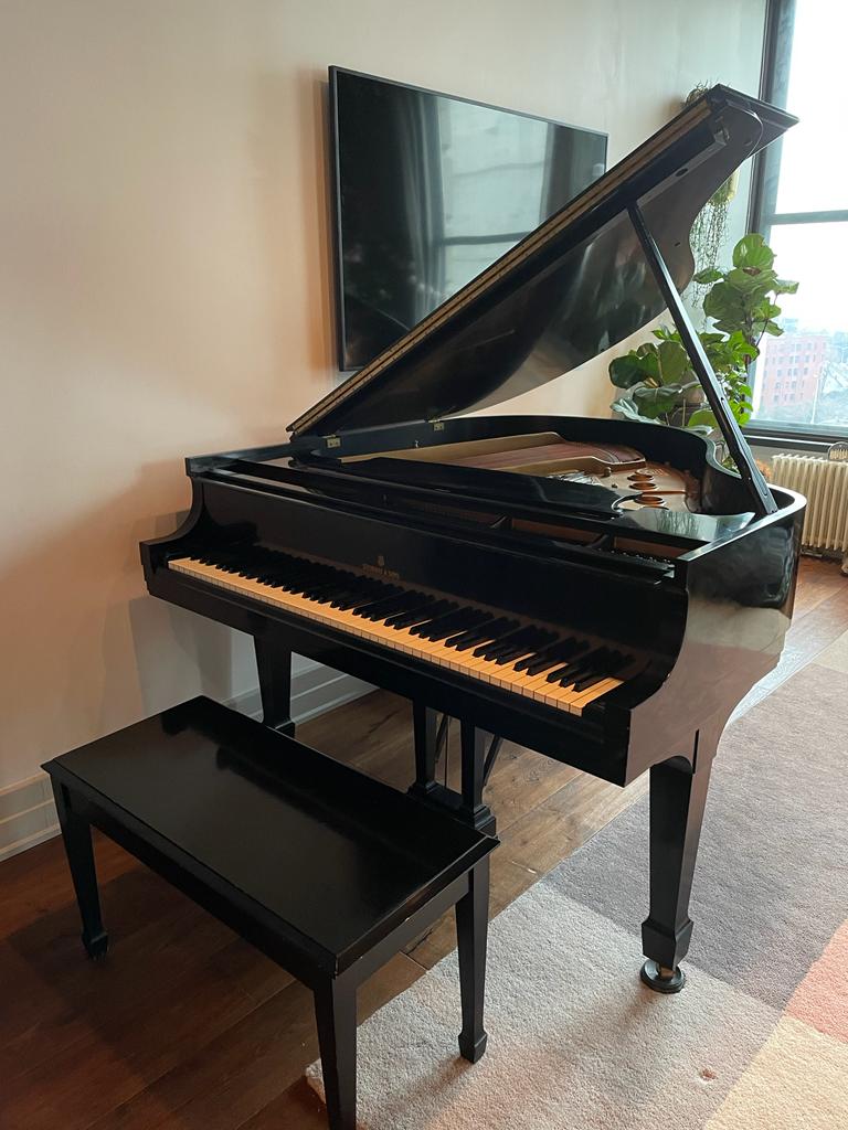 1963 Restored Steinway Grand Piano Model S with Steinway Parts | Ebony