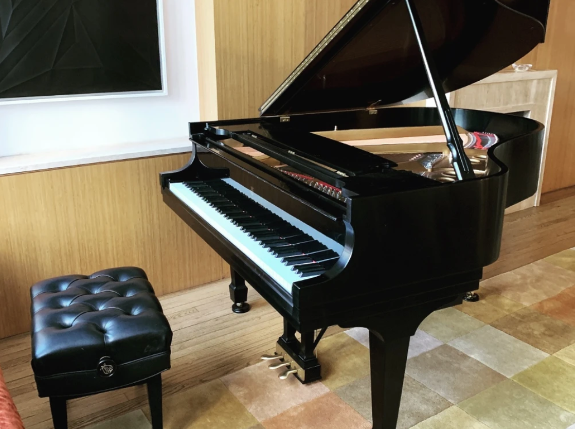 2014 Steinway Model M | Satin Ebony | Pre-Owned in Like-New Condition