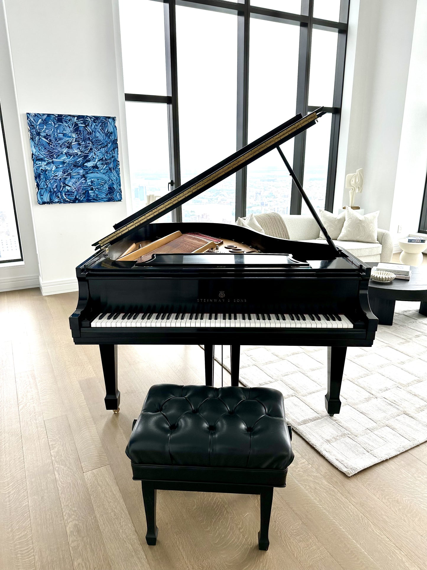 1996 Steinway Model L | Ebony