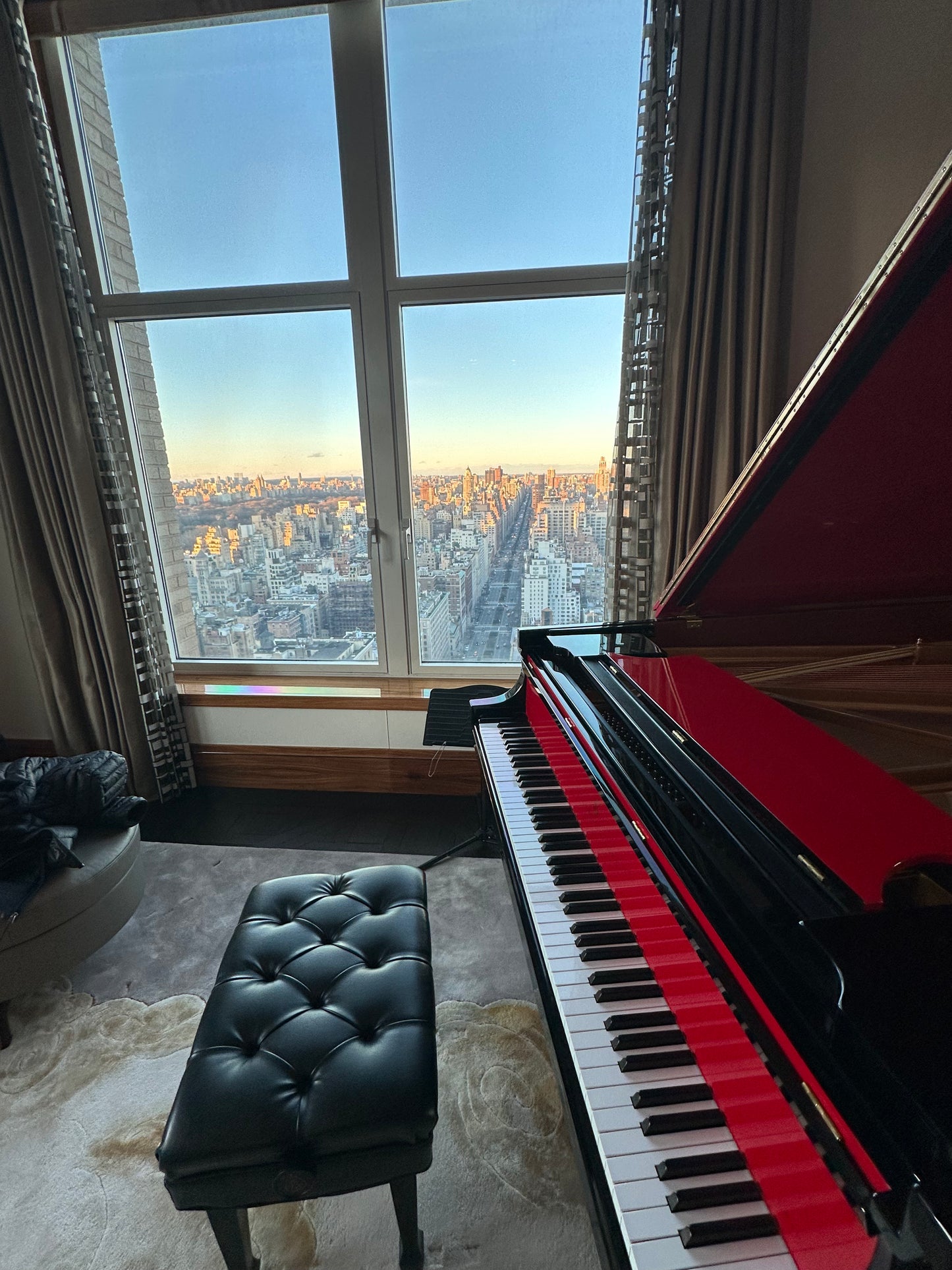 2017 Steinway Model B Spirio | Custom High Gloss Ebony and Red