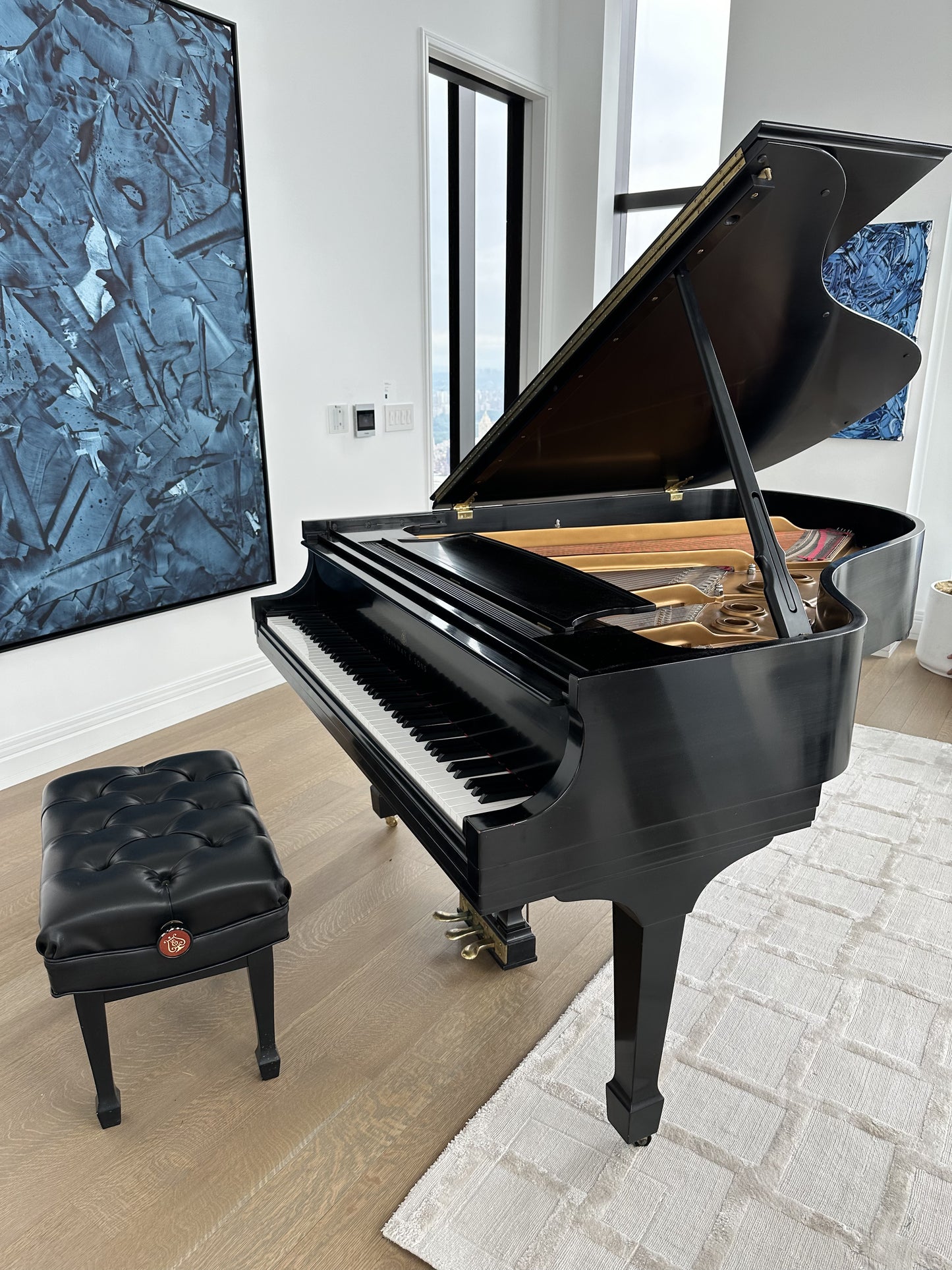 1996 Steinway Model L | Ebony