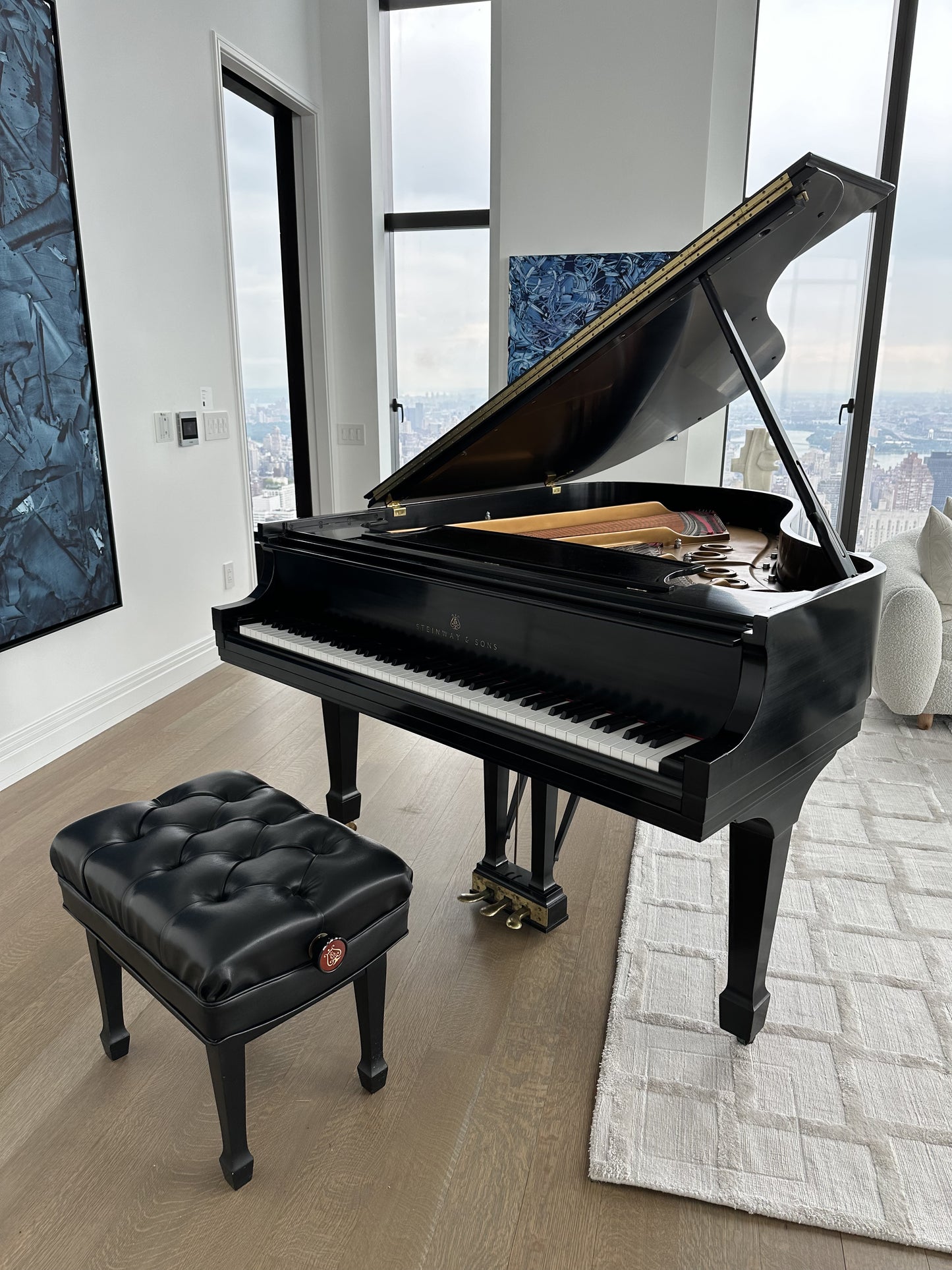 1996 Steinway Model L | Ebony