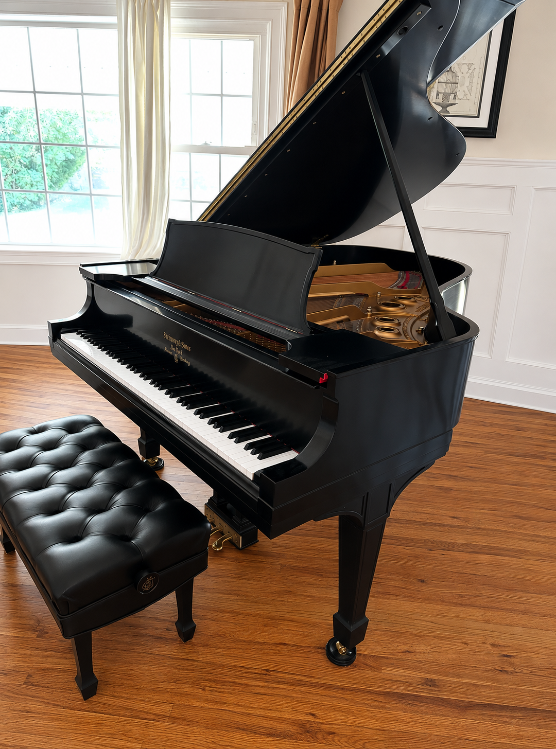 Steinway Model L | Limited "Heirloom" Edition Sold at Steinway NYC Showroom in 2017 | Ebony