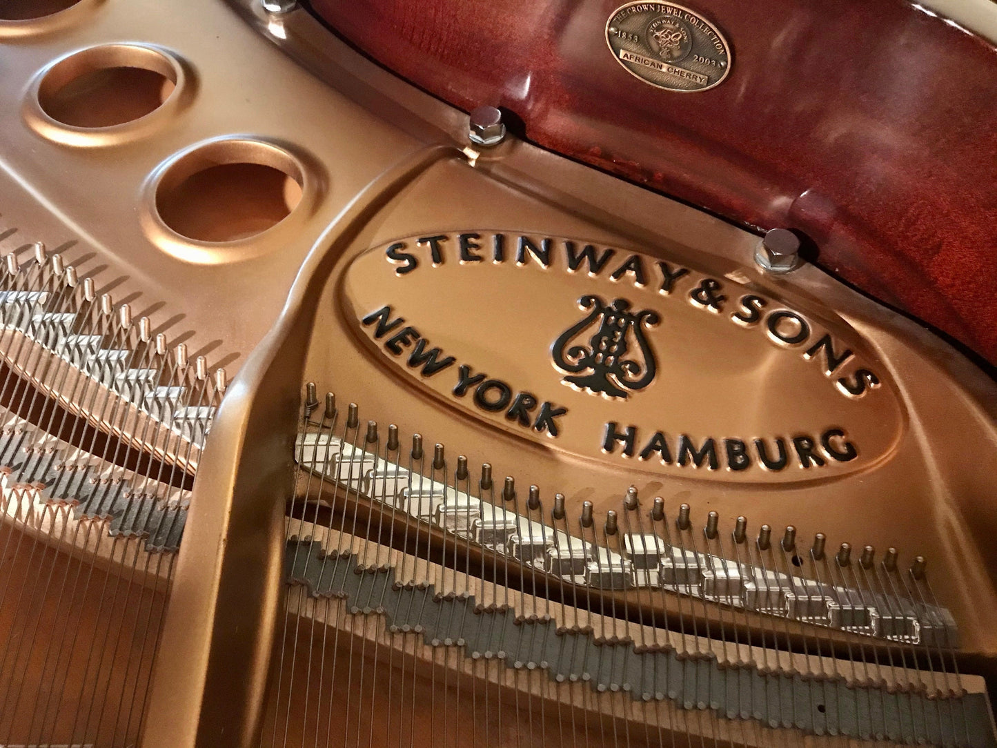 2004 Steinway Model M Crown Jewel Piano | 150th-Anniversary Limited Edition | Premium African Cherry Finish