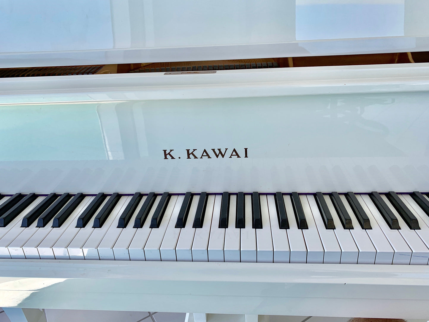 White Kawai Grand Piano in Miami