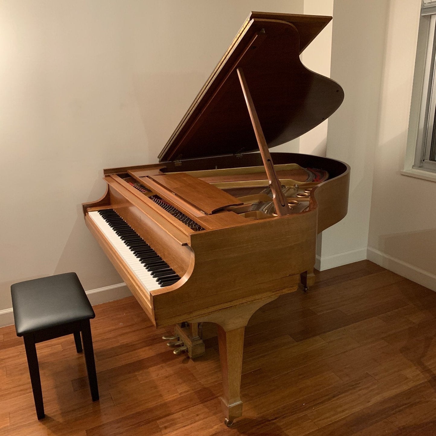 1988 Model S Steinway | NY | Light Tan Wood Grain Finish