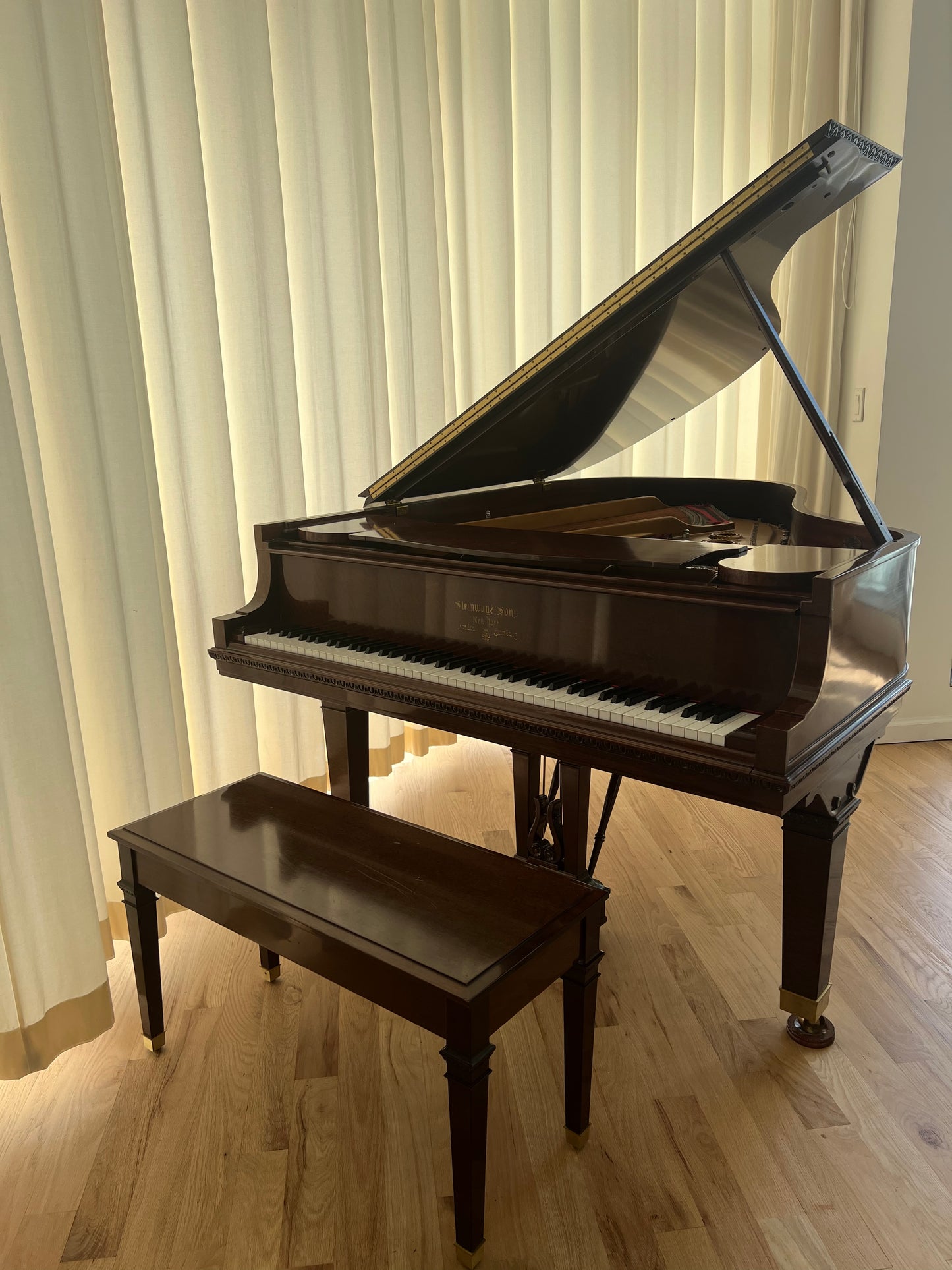 2000 Tiffany Steinway Limited Edition Grand Piano Model L | African Pommele