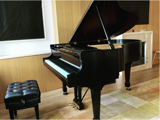 2014 Steinway Model M | Satin Ebony | Pre-Owned in Like-New Condition