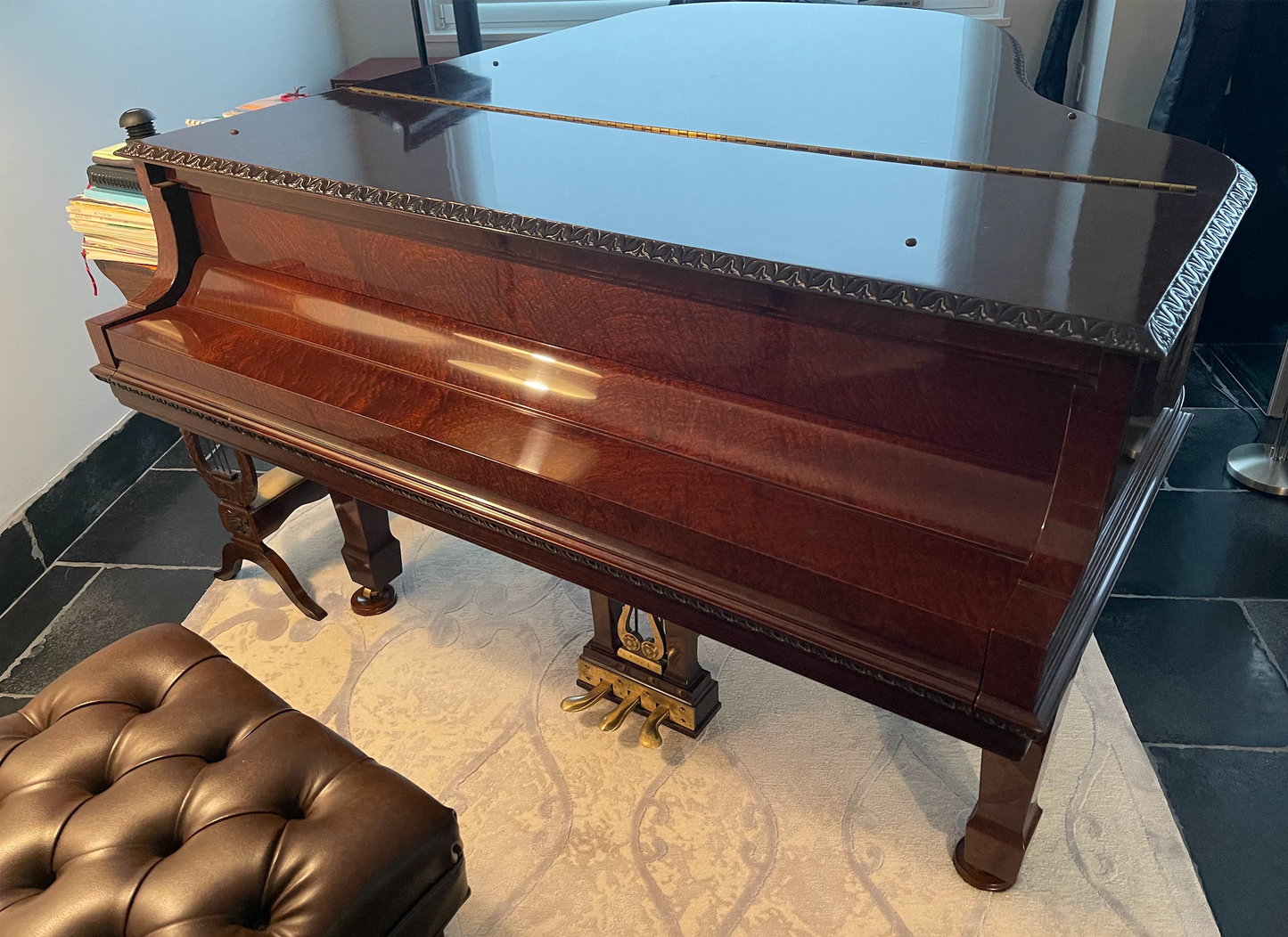 2001 Steinway Grand Piano Model L | Crown Jewel Collection | African Pommele