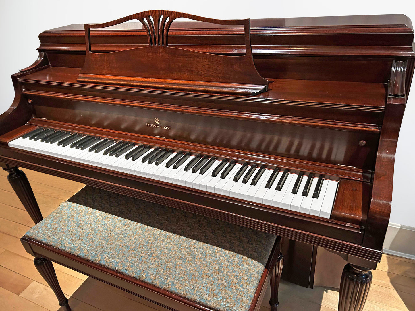 Steinway Hepplewhite Upright Piano | Mahogany